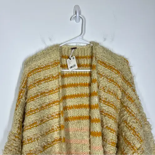 Free People NWT  Rainbow Fuzz Cardi Cardigan Size Large
