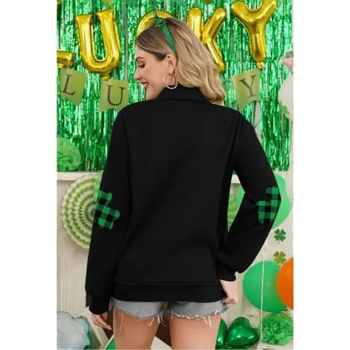 Womens Spadehill St. Patrick's Day Quarter Zip Long Sleeve Sweatshirt