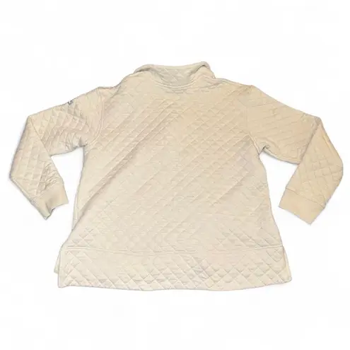 Columbia  Women’s XL Cream Quilted Pullover Long Sleeve Sweatshirt Top
