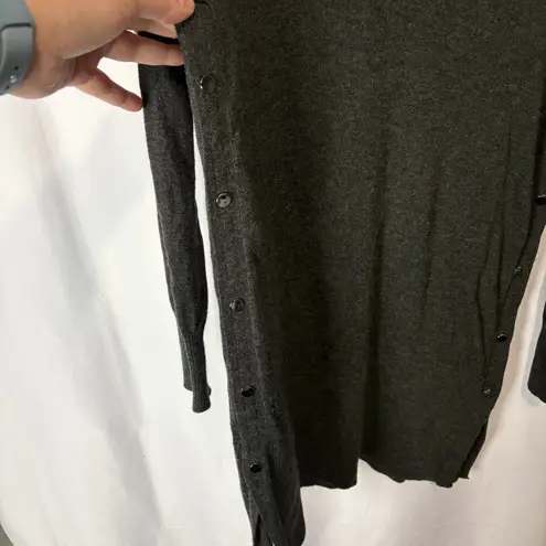 Seraphine Maternity Nursing Pumping Sweater Dark Gray Side Snaps Medium Size undefined