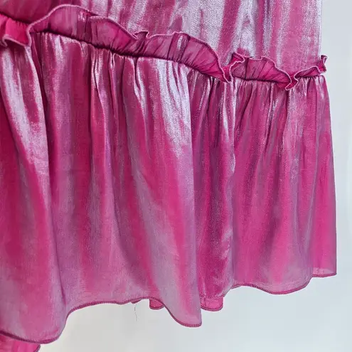 Elliatt Teagan Iridescent Midi-Dress Pink Size XL NWT Mermaidcore Formal Wedding