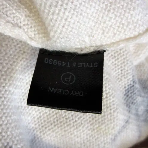 Skull Cashmere NWT Turtleneck in Chalk Skiing Skulls Print Boxy Sweater S