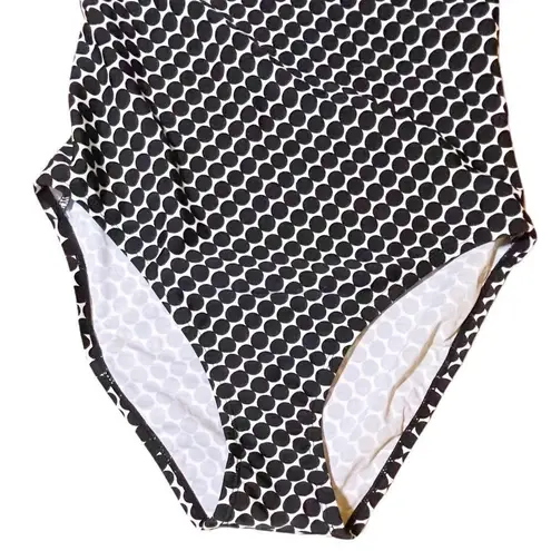 Bleu Rod Beattie NWT Connect The Dots Black & White Polka Dot Swimsuit Size 6