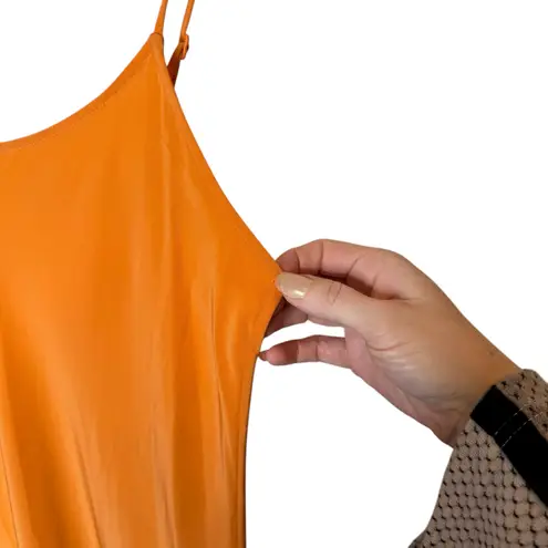 AYR Ten Outta Ten Dress Midi Silk Slip Cara Cara Orange size Small