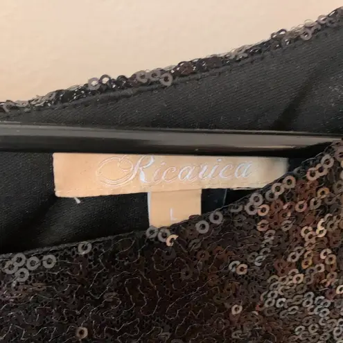 Black Sequin Mermaid Dress Size L