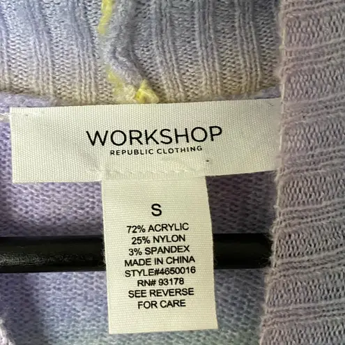 Workshop Republic Clothing Workshop Republic Womans Pastel Rainbow Striped Sweater Size Small