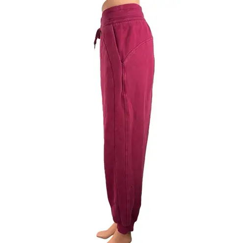 Lululemon  Pink Drawstring High Rise Pockets Athletic Jogger Sweat pants Size 6