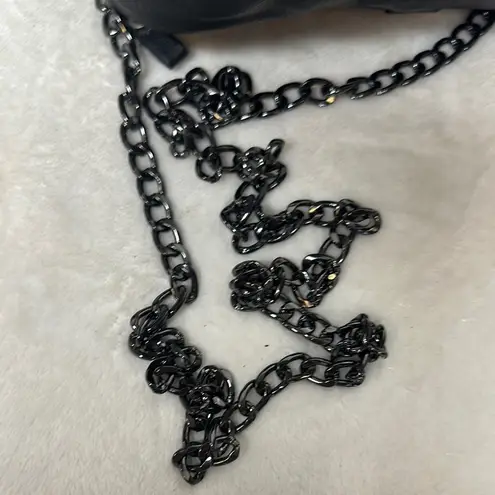 Black Crossbody Bag with Skull Design