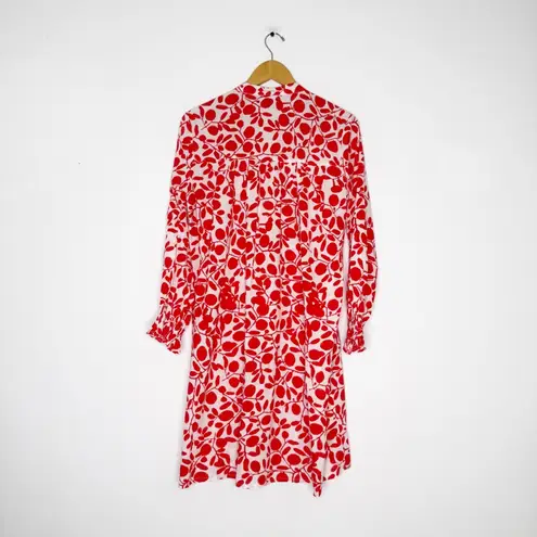 Ro’s Garden Talia Smocked Red Floral Cotton Dress Size Medium