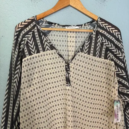 Gentle Fawn NWT‎  Solitude Cream and Black Relaxed Buttoned Blouse Boho - Image 4