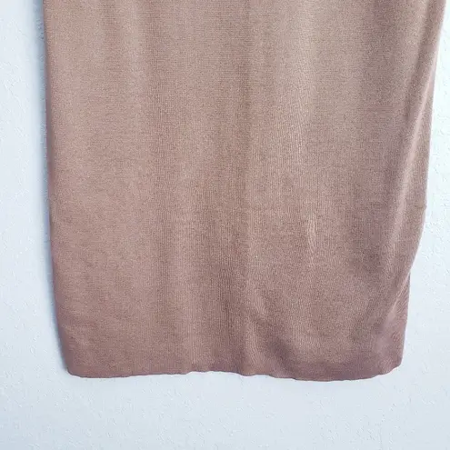 Peruvian Connection  Brown Cotton Knit Long Skirt