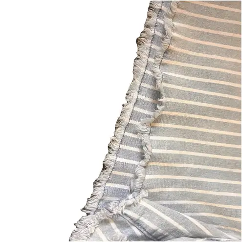 Frayed Jeans High Rise Raw Hem Striped Shorts Size 12 White
