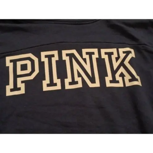 PINK - Victoria's Secret Victoria's Secret women's small blue/white sweatshirt w/thumb slots