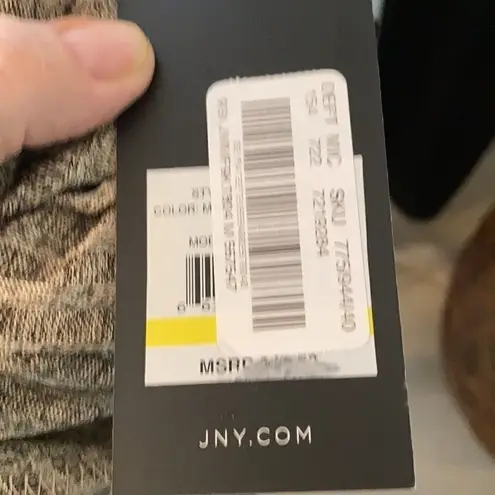 Jones New York  NWT szM long sleeve heathered grey tan cowl neck high low tunic