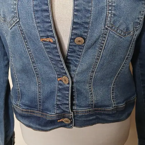 Wax Jean s premium denim crop Jean jacket size large