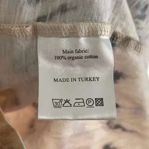 Munthe peach tie dye mail relaxed casual midi dress Tan