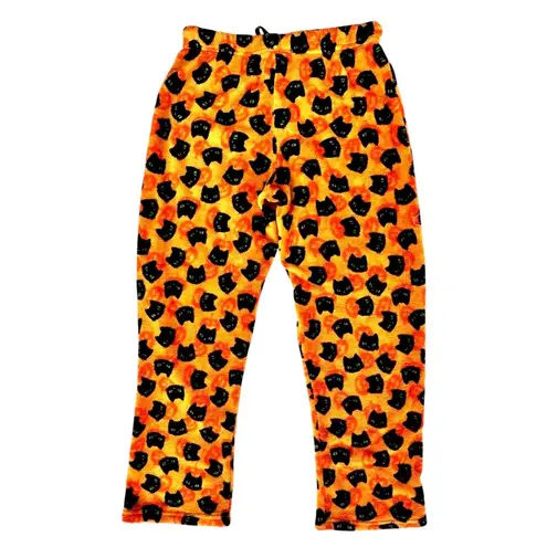 Pillow Talk Pajama Bottoms Medium Black Cats Jack O Lanterns Halloween Drawstrin Orange Size undefined