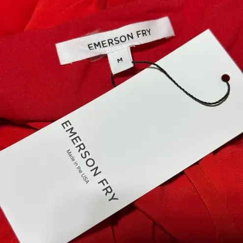 Emerson Fry Grenadine Amy Sundress Size M NWT Red Midi Dress Viscose Slit USA Size M