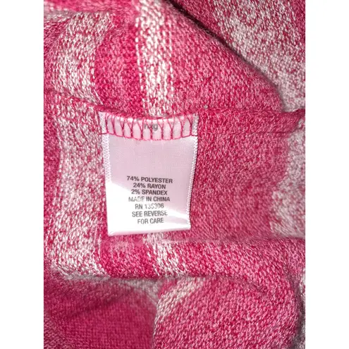 Sunday Red and Pink Striped Hoodie Sweatshirt Size Small