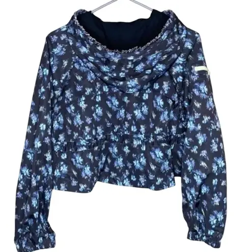 FREE PEOPLE FP MOVEMENT Break My Heart Hooded Jacket Sz L New w/o Tag MSRP $128 Blue Size L