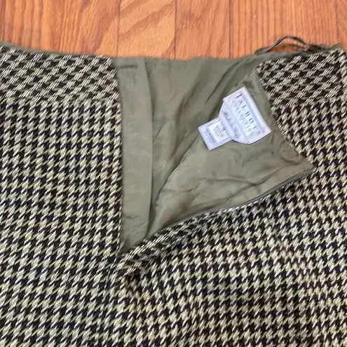 Talbots Vintage‎  Collection wool silk blend Houndstooth mini trumpet Skirt sz 16