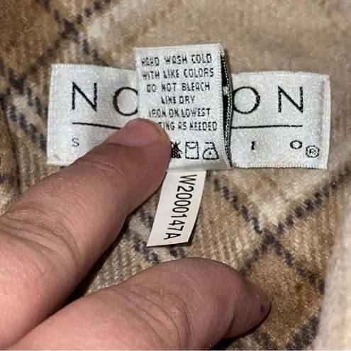 Norton Studios Plaid Shacket Tan Size 8