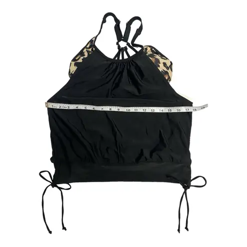 Holipick Womens Blouson Tankini Top Tummy Control Swimsuit Top with Racerback Black Size XS