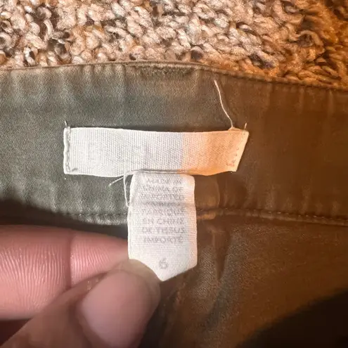 Eileen Fisher Womens Olive Green Casual Pants Size 6 Stylish Comfortable