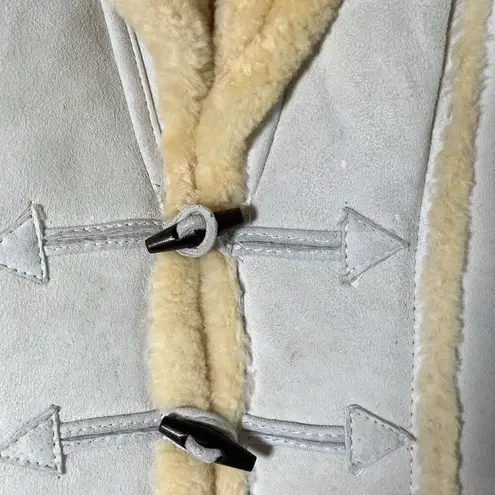 VTG California Rancher sheepskin SHEARLING vest 10 leather wool USA made WESTERN