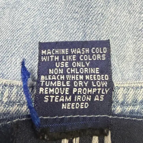 VTG Original TY Wear Women XL Denim Blue Jean Dress Button Front Pockets Thrash Size M