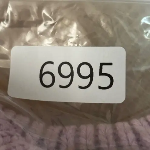 English Factory Lilac Pom Pom Puff Sleeve Sweater Women M Textured Popcorn Knit