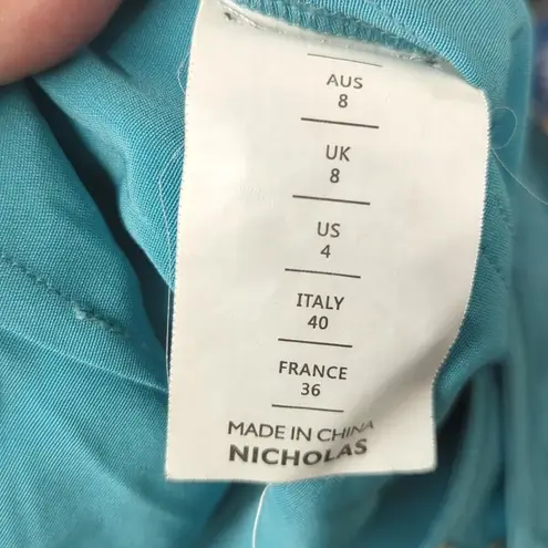 Rtr sz4 Nicholas Nori Pants silky cargo street wear style Y2K solid blue loose Size 4