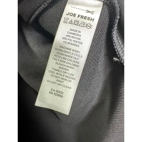 Joe Fresh Black Thermal Long Sleeve V-Neck Shirt Women's Size X-Small XS NWT