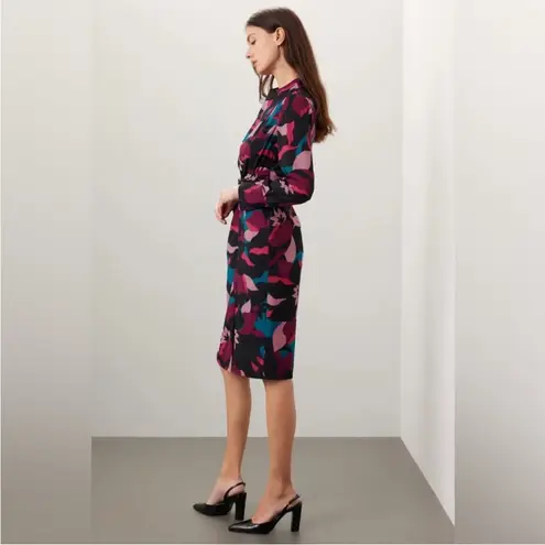 Donna Morgan Knot Detail Midi Dress Colorful