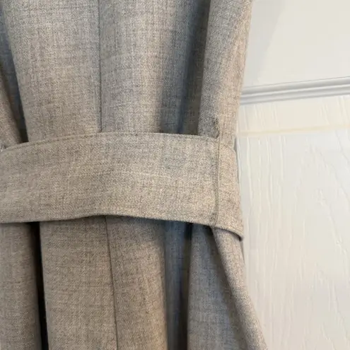 J. Crew Dress Women's Sz 4 Gray Wool Sleeveless Belted Career Office Staple EUC