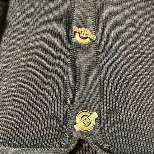 VON Saken Women’s Black Heavy Cotton Sweater Jacket Toggle Buttons Black L Size M