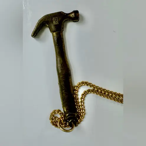 Vintage Atlas 12K GP chain with mini claw hammer marked GKC Gold