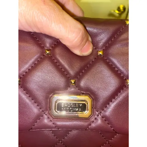 Badgley Mischka Women's Burgundy Crossbody Bag One Size