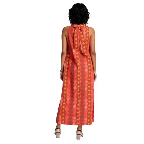 Frances Valentine Carlyle Mockneck Sleeveless Maxi Dress Vintage Style Pink Size M