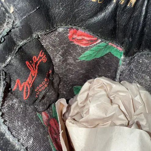 Zodiac Womens Size 7.5 M Western Boots - Black Leather Metal Toe & Heel Plates