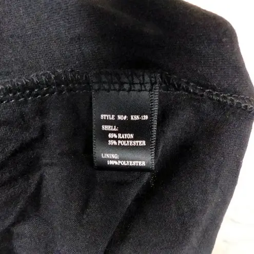 Zinga Black Chantilly Lace Shorts Rayon Elastic Size M