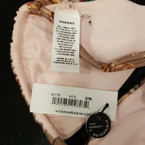 Vitamin A ππ Bikini Set Talia Top + Luciana Bottom White Ginger 8 Medium M NWT