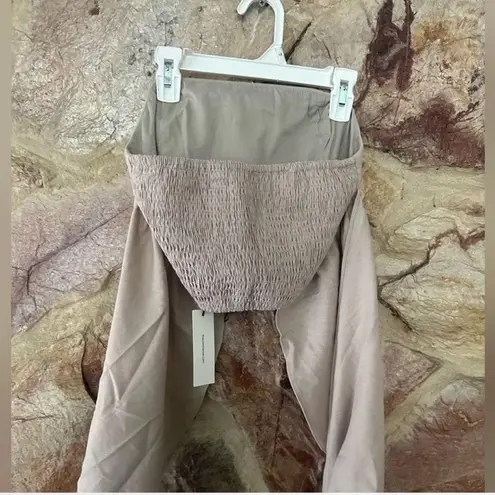 Commense Cotton & Line Crisscross Halter Tank Top size large Tan