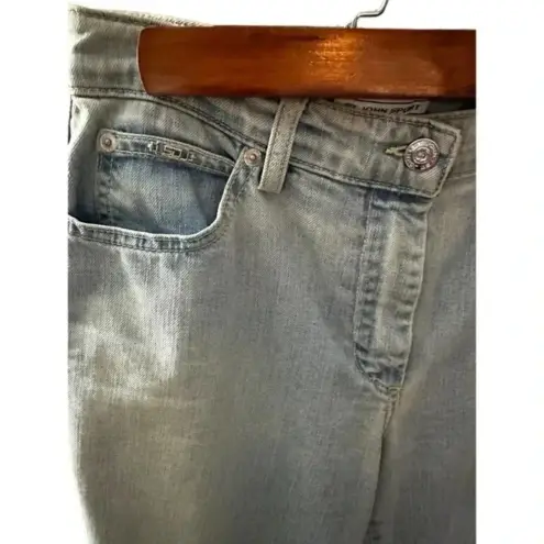 St. John Sport Womens Mid Rise Cropped Capri Denim Jeans Light Blue Size 4
