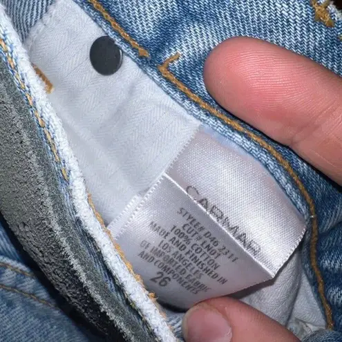 Carmar Beatrice Skull Patch Zip Front Skirt 26 Blue