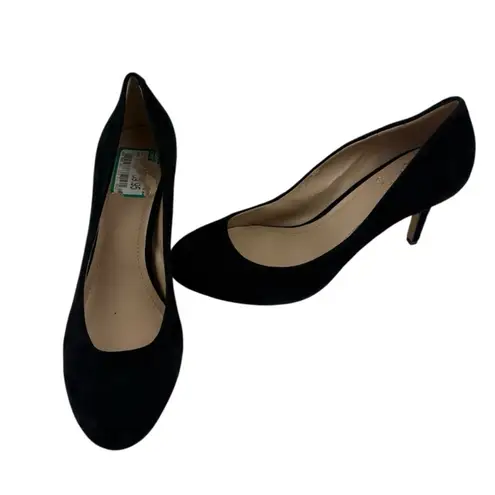 Vince Camuto  Pump Heels Womens Size 8 Black Leather Dark Academia Career Evening