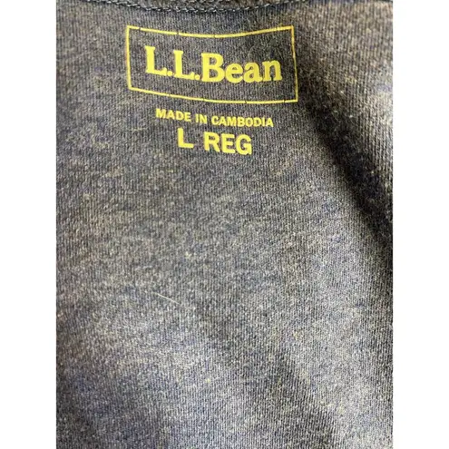 L.L.Bean  Women's Size Large Casual Basic T Shirt Heather Blue Soft Half Sleeve