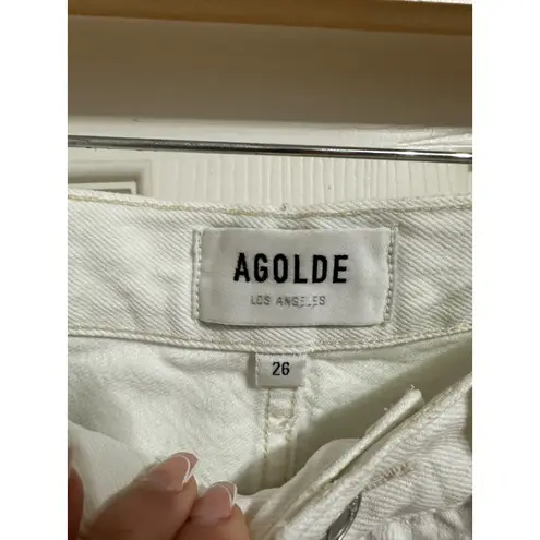 AGOLDE  90s loose distressed jeans white size 26 #A069E-1183‎