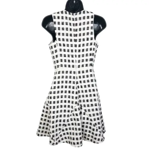 Derek Lam 10 Crosby Women's Size 0 Checker Print V-Neck Sleeveless Dress
