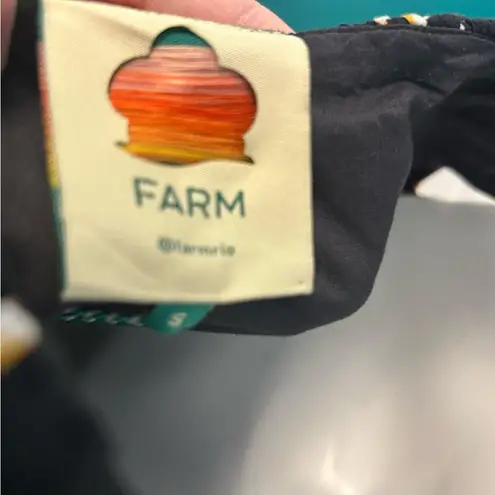 Farm Rio Cocoa Paradise Mini Ruffle sleeve dress New artsy cottagecore SML chic